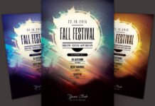 Fall Festival Flyer PSD Template