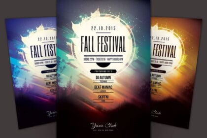 Fall Festival Flyer PSD Template