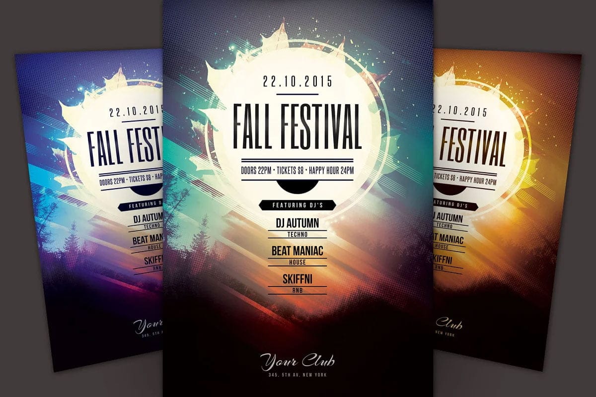 CreativeMarket - Fall Festival Flyer PSD Template Fall Festival Flyer PSD Template