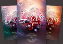 Love Vibes Flyer PSD Template
