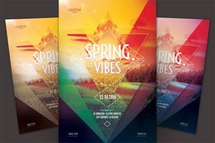 Spring Vibes Flyer PSD Template