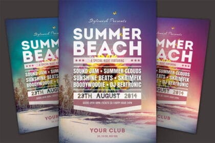Summer Beach Flyer PSD Template