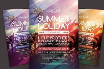 Summer Holiday Flyer PSD Template