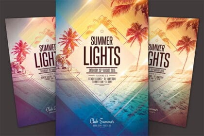 Summer Lights Flyer PSD Template
