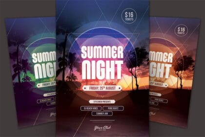 Summer Night Flyer PSD Template