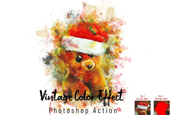 CreativeMarket - Vintage Color Effect PS Action Vintage Color Effect PS Action