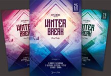 Winter Break Flyer PSD Template
