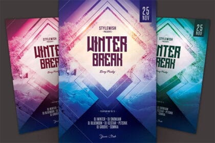 Winter Break Flyer PSD Template