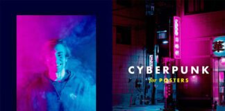 Cyberpunk Photo Effect for Posters