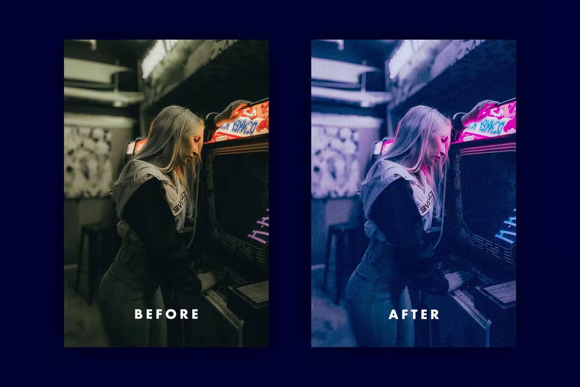 CreativeMarket - Cyberpunk Photo Effect for Posters Cyberpunk Photo Effect Posters
