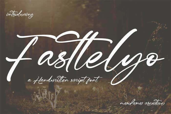Fasttelyo - Free Handwriting Script Font Fasttelyo - Free Handwriting Script Font