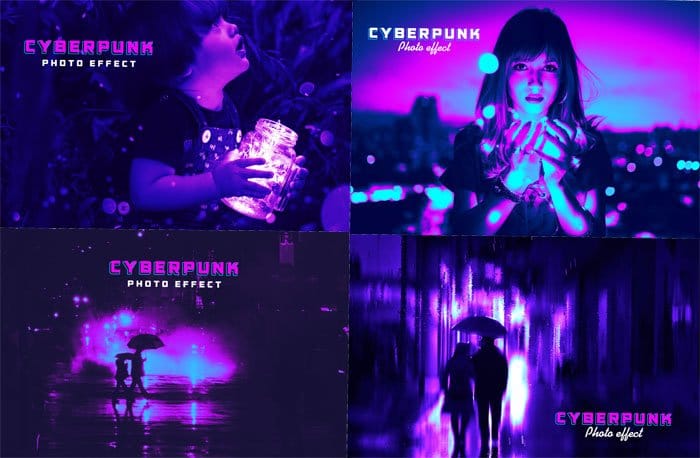 Graphicriver - Cyberpunk Neon Light Photo Effect Cyberpunk Neon Light Photo Effect