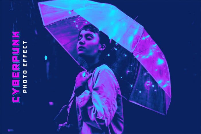 Graphicriver - Cyberpunk Neon Light Photo Effect Cyberpunk Neon Light Photo Effect