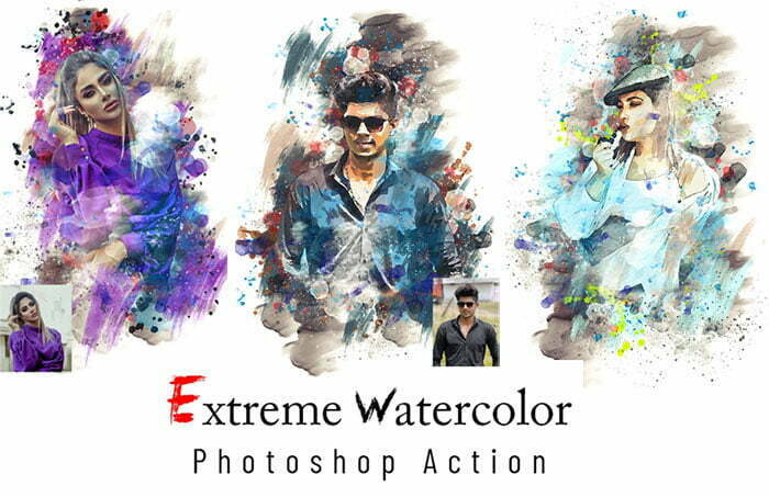 Graphicriver - Extreme Watercolor Photoshop Action Extreme Watercolor Photoshop Action