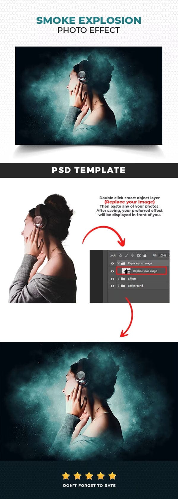 Graphicriver - Smoke Explosion Photo Effect Smoke Explosion Photo Effect