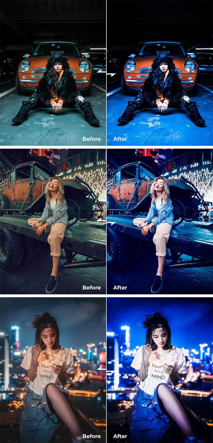 Photoshop Actions & Lightroom Presets - Cyan Blue Photoshop Actions Presets - Cyan Blue