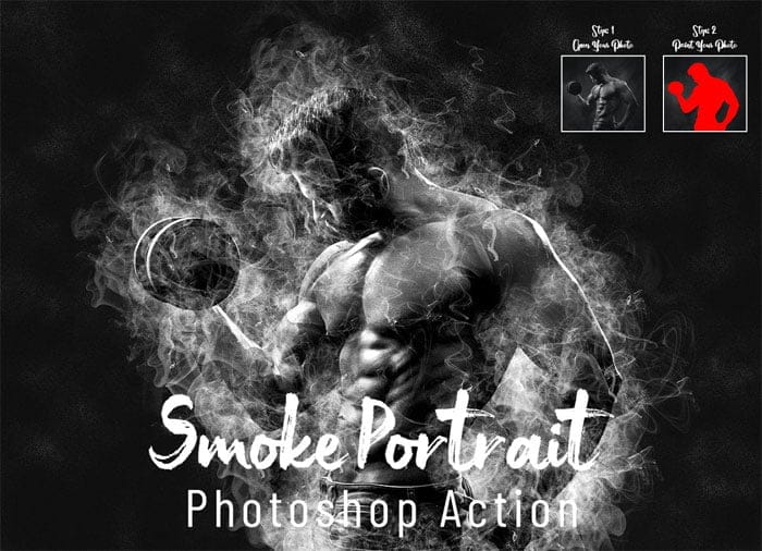 Smoke Portrait Photoshop Action Smoke Portrait Action
