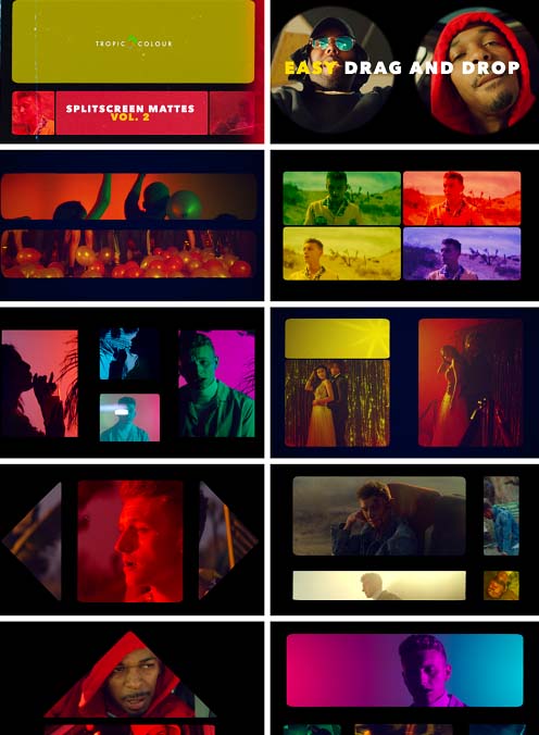 Tropic Colour - Split Screen Film Mattes Vol 02
