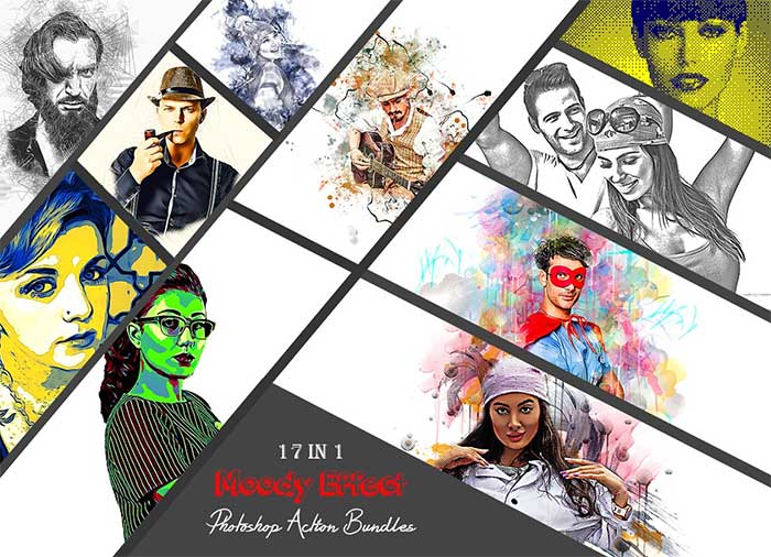 CreativeMarket - 17 in 1 Moody Effect PS Action 17 in 1 Moody Effect PS Action