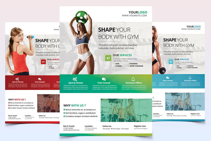3 Fitness Flyer Template
