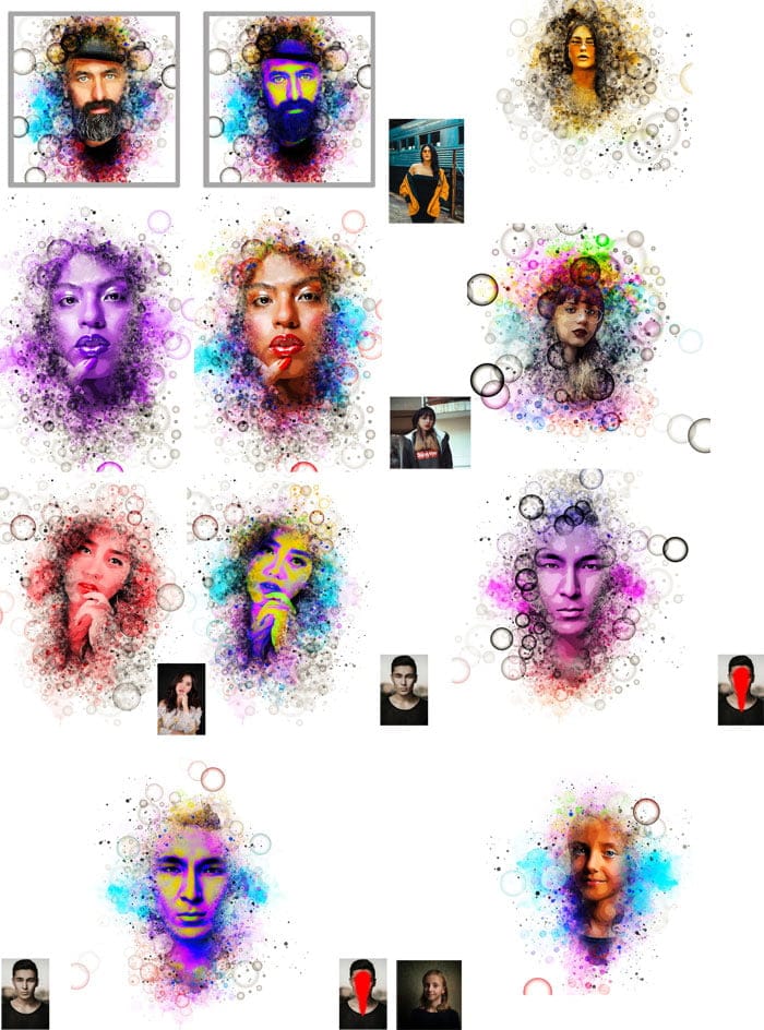 CreativeMarket - Bubble Watercolor Photoshop Action Bubble Watercolor Photoshop Action