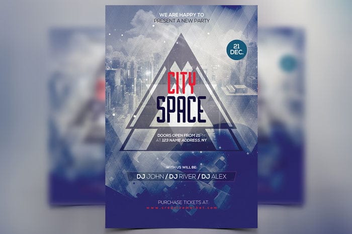 CreativeMarket - City Space Flyer PSD Template City Space Flyer PSD Template