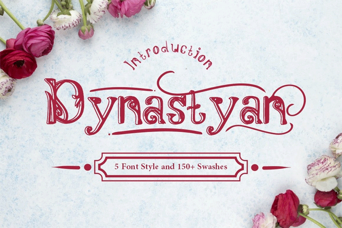 CreativeMarket - Dynastyan 5 Font Styles Dynastyan 5 Font Styles