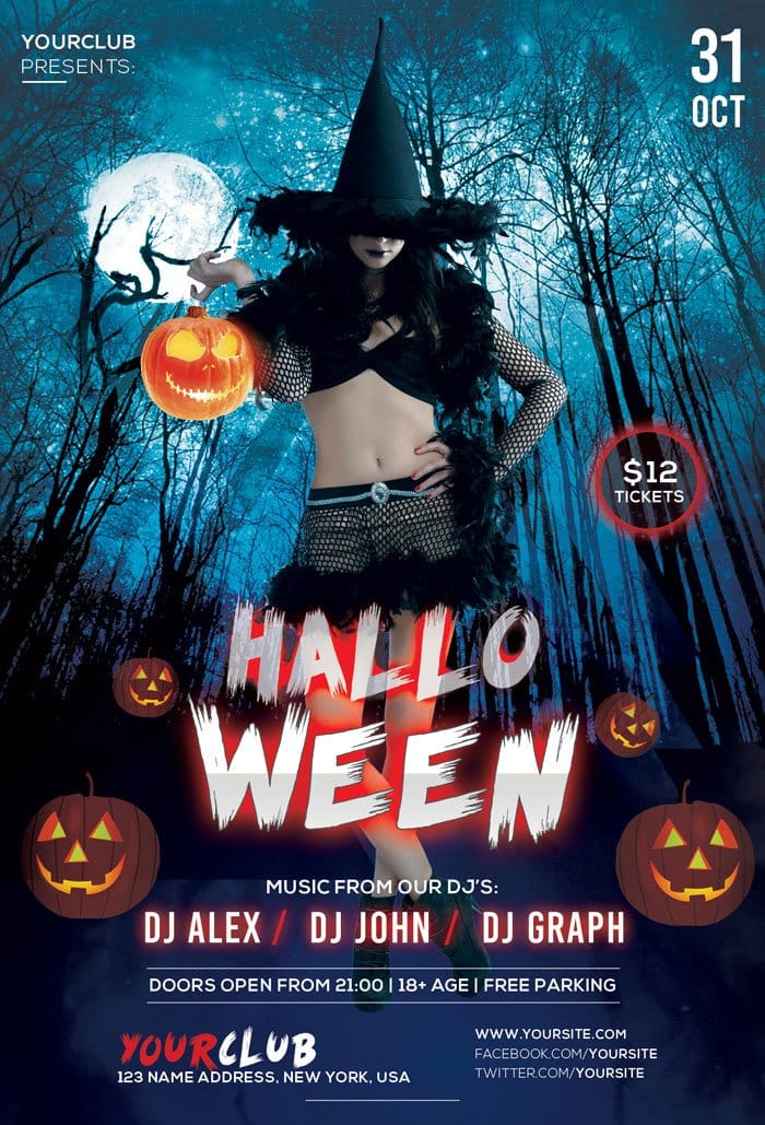 CreativeMarket - Hallo Ween Flyer PSD Template Hallo Ween Flyer Template