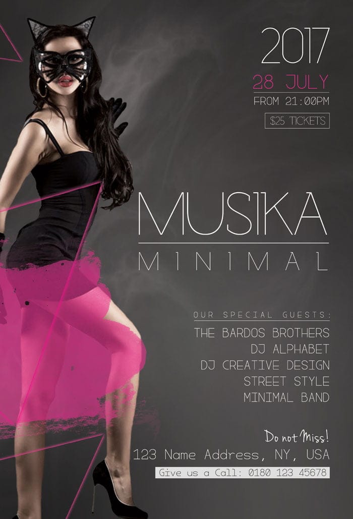 CreativeMarket - Musica Flyer PSD Template Musica Flyer PSD Template