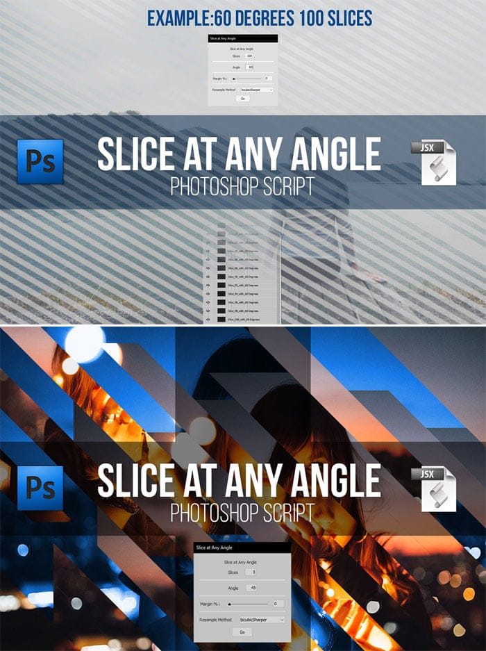 CreativeMarket - Slice at Any Angle PS Script Slice at Any Angle PS Script
