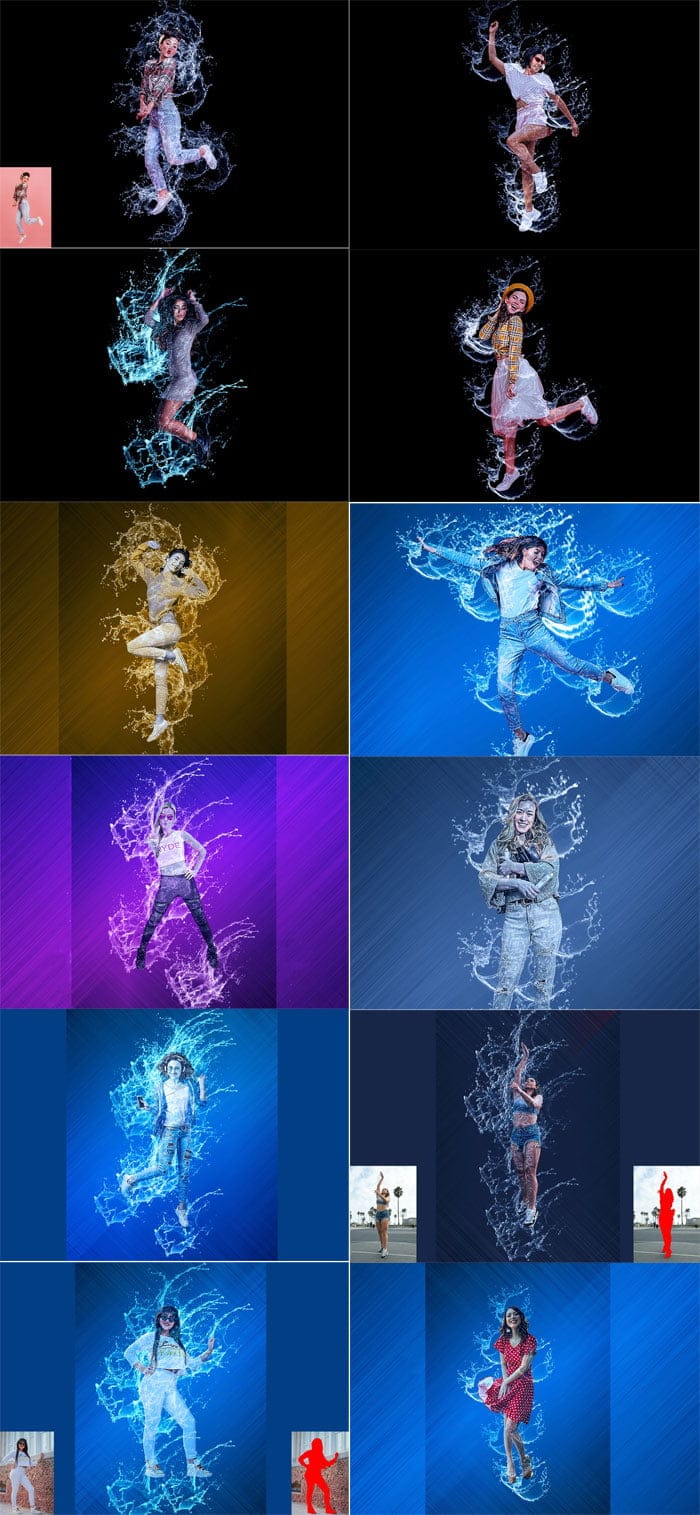 CreativeMarket - Water Splash Photoshop Action Water Splash Photoshop Action