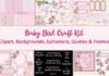 Baby Girl Clipart & Backgrounds Bundle