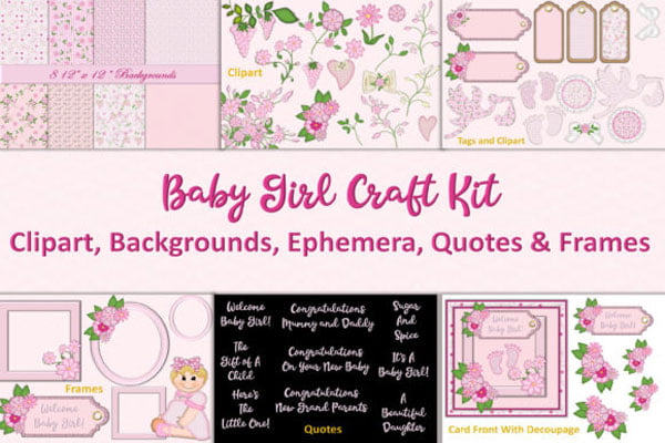 Baby Girl Clipart & Backgrounds