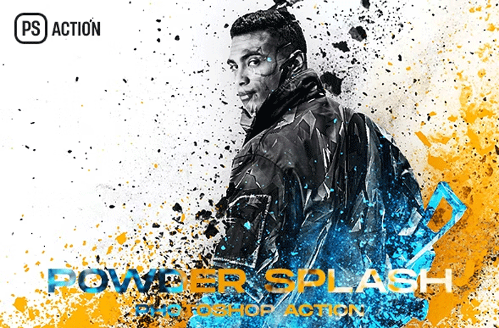 Graphicriver - Powder Splash Photoshop Action Powder Splash Photoshop Action