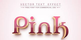 Rose Gold Editable Text Font
