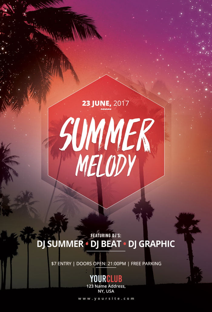 Summer Melody Flyer Template