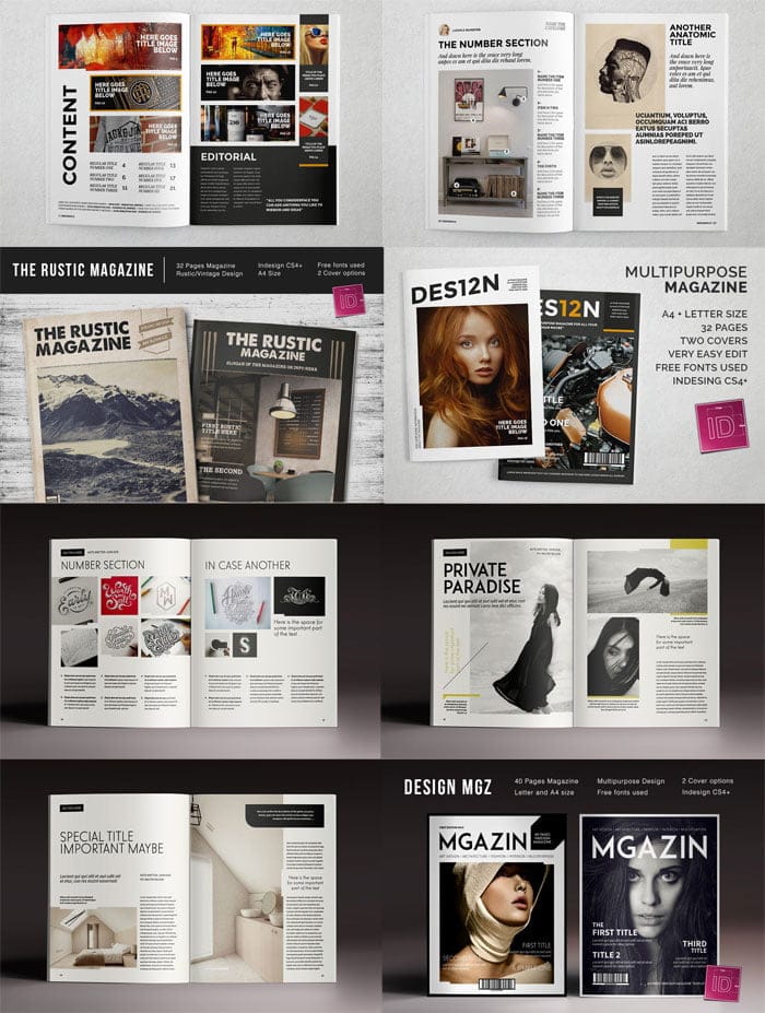 8 Indsgn Magazine Brochure Templates 8 Indsgn Magazine Brochure