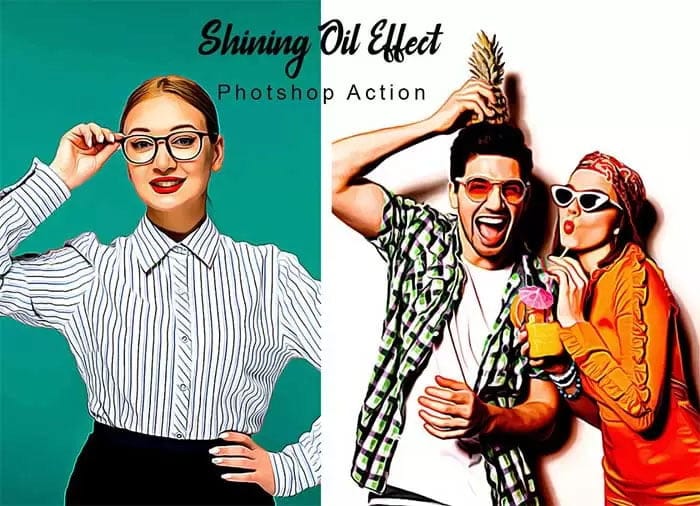 CreativeMarke - Shining Oil Effect Photoshop Action Shining Oil Effect Photoshop Action