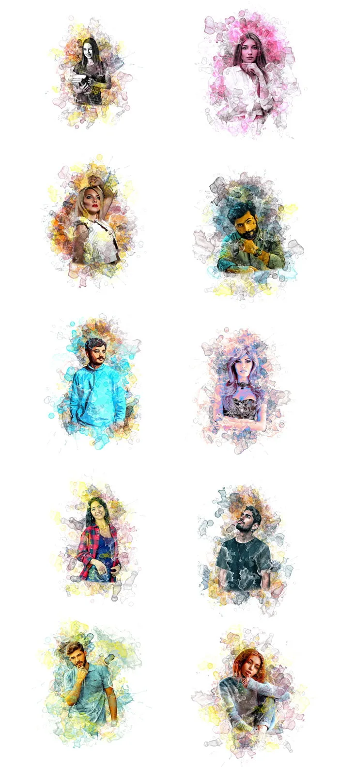CreativeMarket - Pro Watercolor Photoshop Action | Luckystudio4u