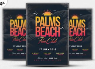 Summer Palm Beach Flyer Template