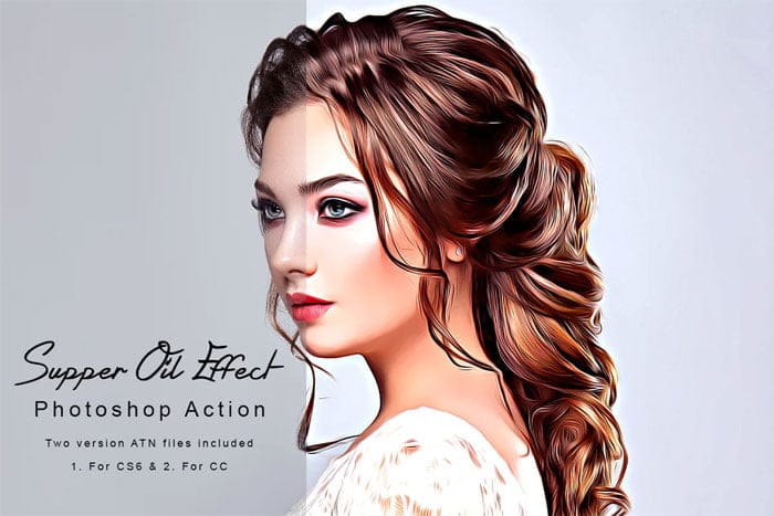 CreativeMarket - Supper Oil Effect Photoshop Action Supper Oil Effect Photoshop Action