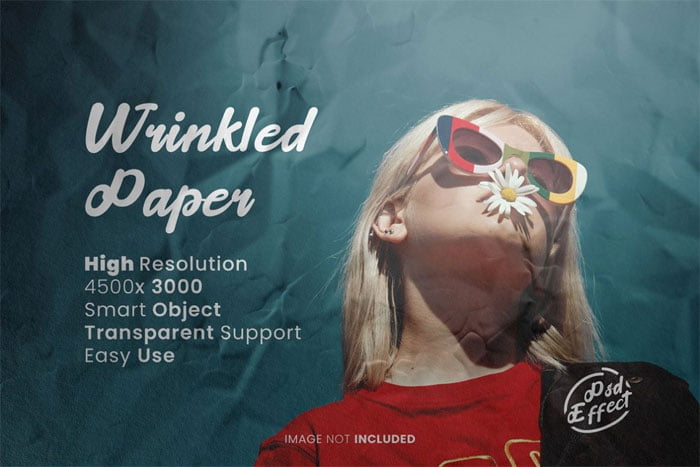 Wrinkled Paper Photo Effect PSD