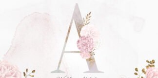 Floral Letters Clipart Wedding Alphabet