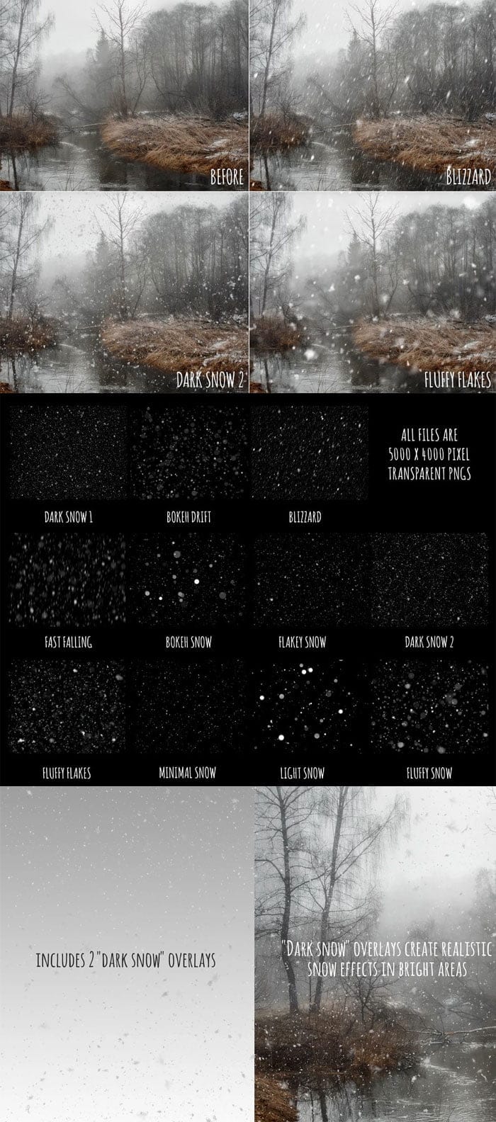 Download Realistic Snow Overlays Realistic Snow Overlays