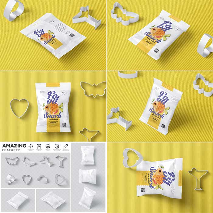 Hanging Snack Packaging Mockups Free Download Hanging Snack Packaging Mockups