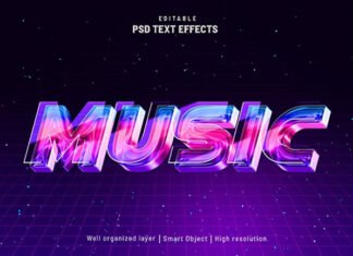 Music Party Galaxy Glass Text