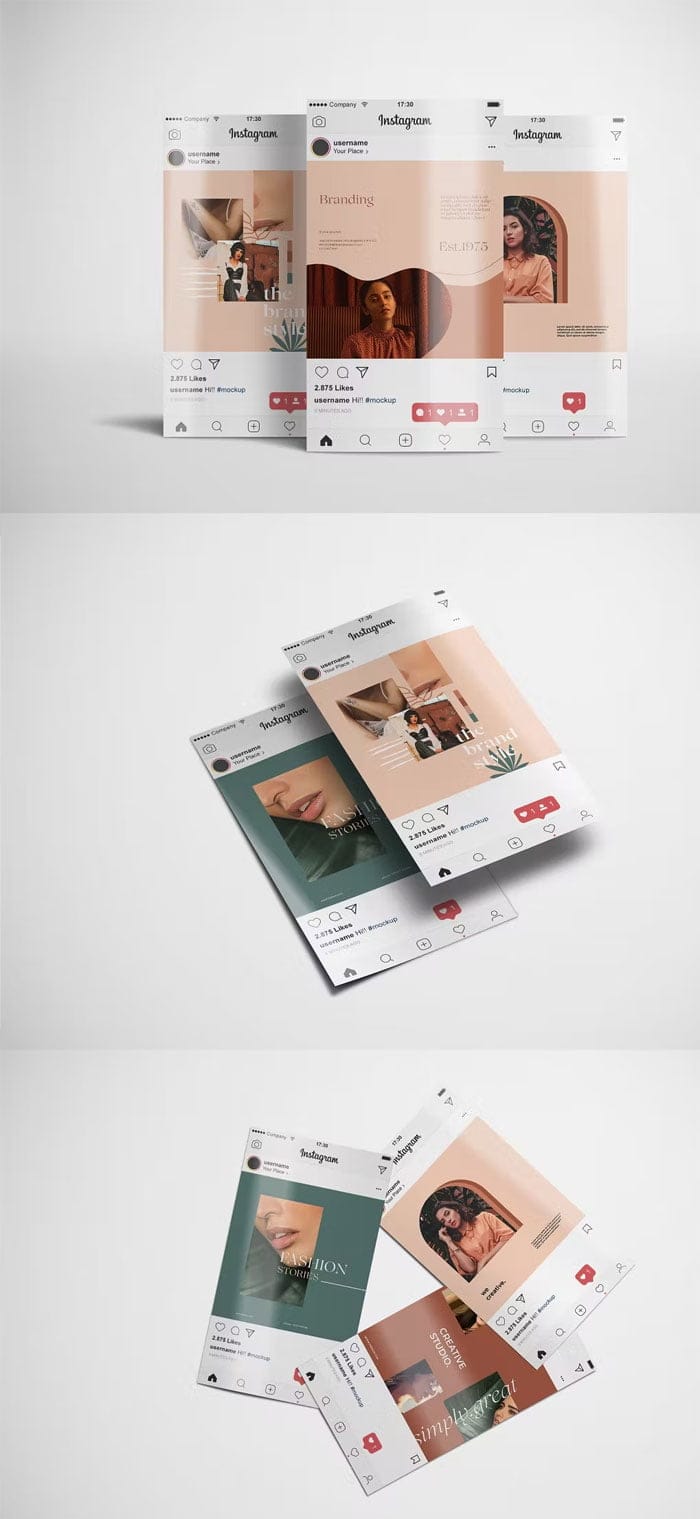 Paper Mockup Social Media Post Vol.3 Paper Social Media Post Vol.3