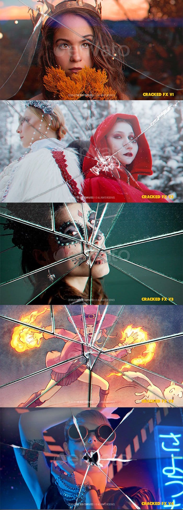 Videohive - Cracked Glass For AE Projects Cracked Glass For AE Projects