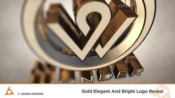 Gold Elegant And Bright Logo Reveal