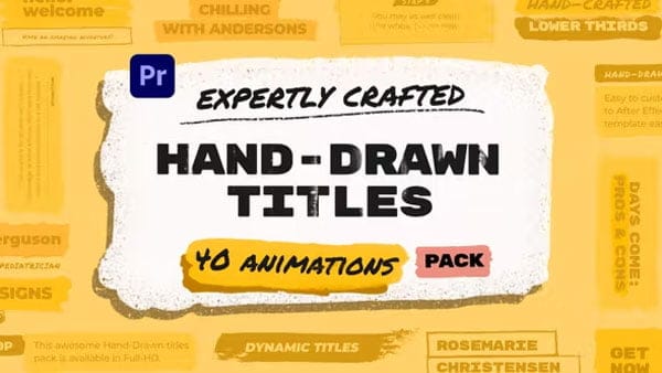 Videohive - Hand Drawn Brush Titles Pack For AE Hand Drawn Brush Titles Pack For AE